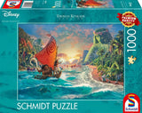 Schmidt Spiele 58030 Thomas Kinkade, Disney, Moana, Moana, rompecabezas de 1000 piezas, normal, negro, blanco Puzzle Naty Shop Thomas Kinkade