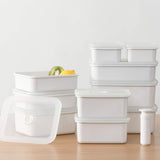 Lata de almacenamiento de alimentos al vacío esmaltada | XL| 1,85 litros | 23,5 x 17,5 x 7 cm | mantiene los alimentos frescos por mucho más tiempo | protege los alimentos de bacterias y hongos | sin bomba de vacío Cajas para conservación de alimentos Naty Shop