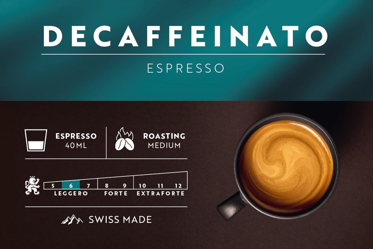 Café Royal Espresso Decaffeinato – Cápsulas de café compatibles con Nespresso®, 100% Arábica, Intensität 6/12, Rainforest Alliance, descafeinado, 36 cápsulas