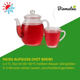 Té de frutas – 100 g de mezcla de frutas aromatizadas con manzana, hibisco y canela – Bolsa ziplock, aprox. 25 tazas – Sin aditivos, envasados ​​en Alemania