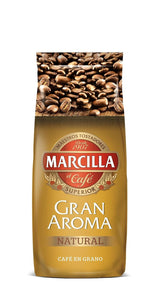 NaturaCafe Café Natural en Grano 1 Kg - Tostado Profundo para Espresso con Aroma Intenso
