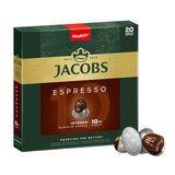 Jacobs Kaffeekapseln Espresso Intenso, Intensität 10/12, 10 x 20 Getränke, Nespresso* compatible Kaffee Kapseln, 200 Kapseln