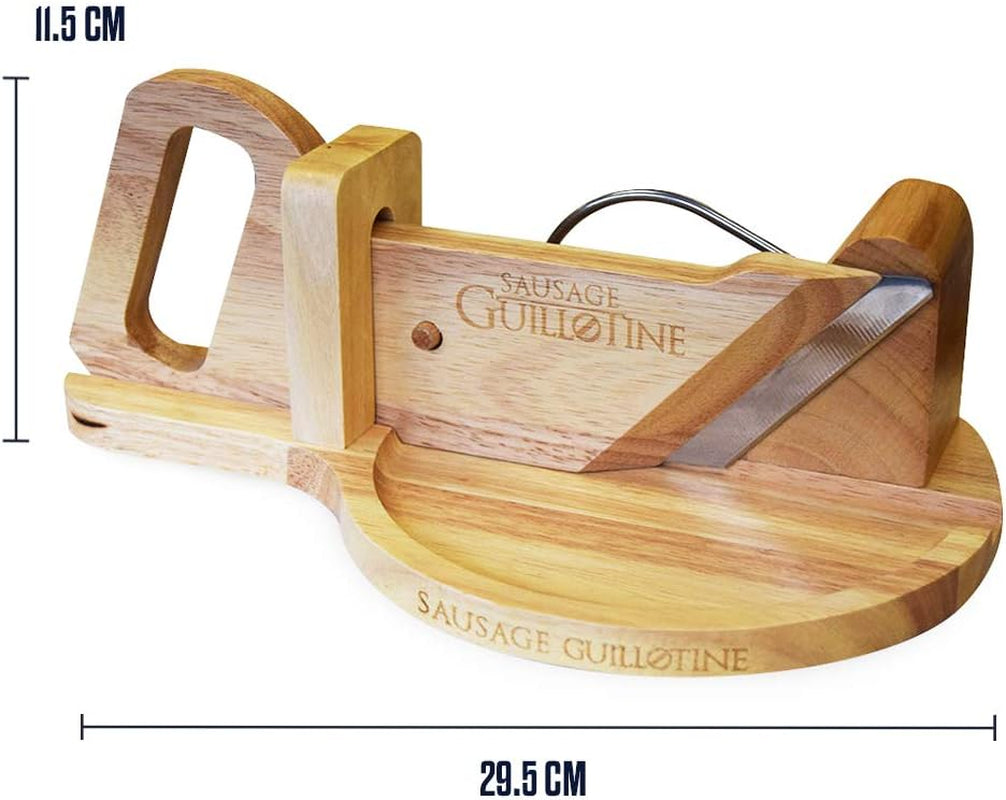 Cortador de Embutidos Tradicional - Guillotina de Embutidos - 30 X 19 X 12 Cm - Trituradoras y Cortadoras de Madera Maciza Naty Shop