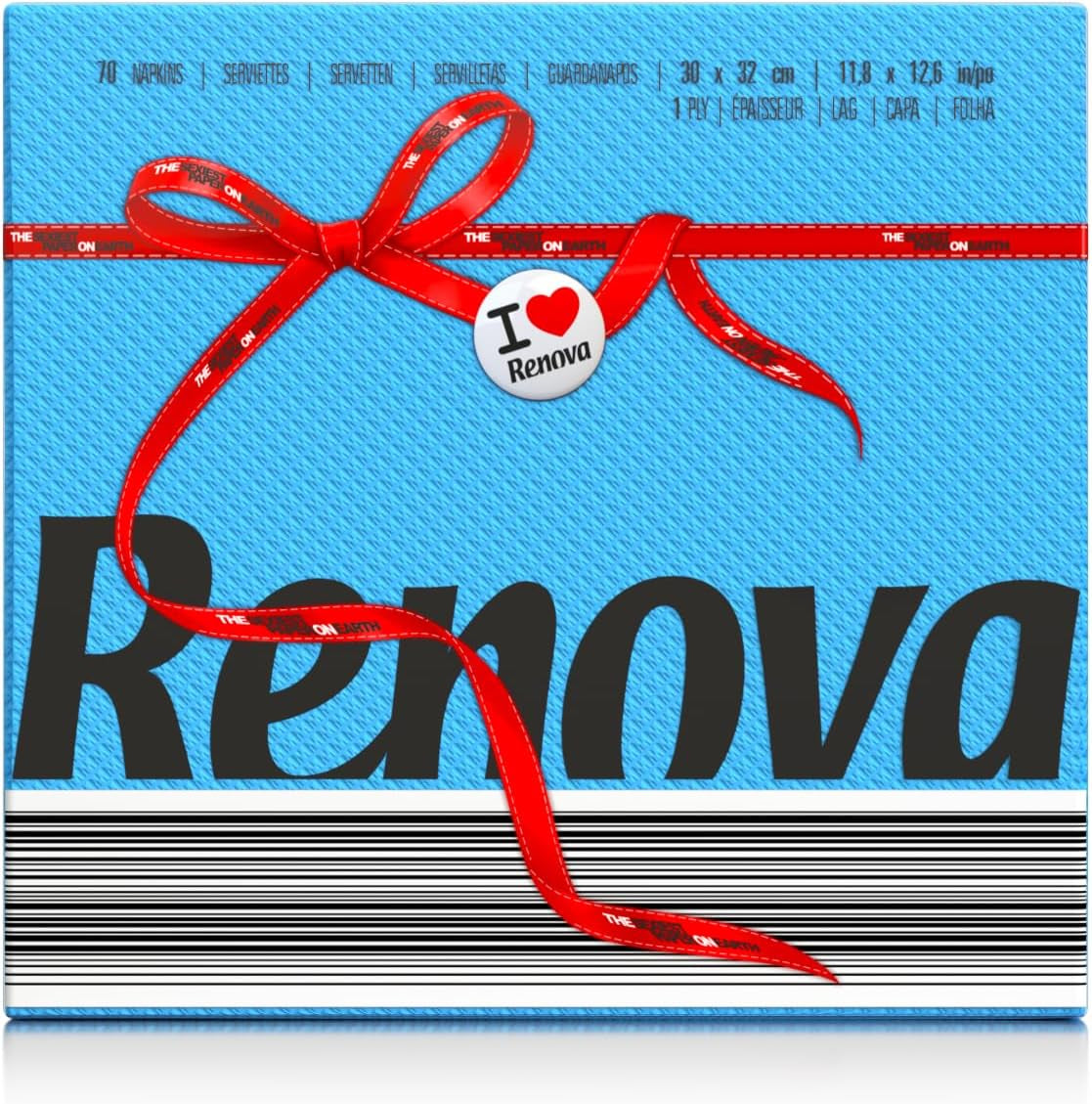 Servilletas de Papel Renova, Etiqueta Roja Azul 70 Servilletas