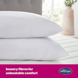 Almohada Silentnight Ultrabounce, Blanco, Microfibra, Blanco, Paquete de 2 Almohadas Estándar Naty Shop