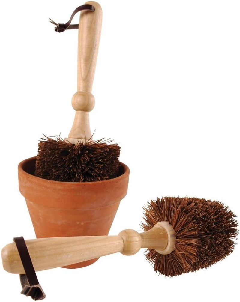 Macetas, cepillo para jardineras, cepillo de limpieza, redondo, aprox. 11cm x 11cm x 29cm
