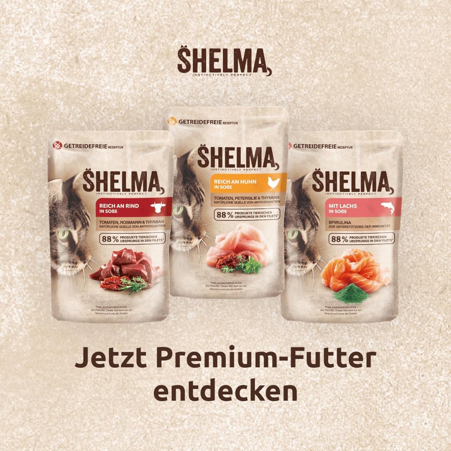 Shelma Comida húmeda para gatos con pavo en salsa de tomate y hierbas - Alimento completo sin cereales con alto contenido en carne - 28 x 85 g (2,38 kg)