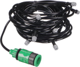 Manguera pulverizadora de jardín GARDEN MIST 20 m | Manguera de riego flexible con 20 boquillas | Riego, refrigeración en días calurosos | Para invernaderos, pérgolas, arbustos | Fácil de usar, negro
