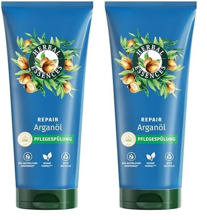 Herbal Essences Mascarilla reparadora capilar con aceite de argán 300ml. Desde cabello dañado hasta cabello más suave y brillante. Cuidados intensivos. Con ingredientes de origen natural. Mascarilla Capilar Vegana Naty Shop 250 ml (pack de 2) Enjuague