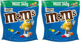 M&M'S Crispy, lentejas crujientes de chocolate y centro crujiente, chocolate, 1 paquete (1 x 340 g) (paquete de 2)