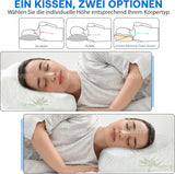 Almohada Ortopédica De Espuma Viscoelástica - Almohada Ergonómica, Almohada Antirronquidos para Personas Que Duermen De Lado, Boca Abajo y Boca Arriba, Pilow, 60 Cm X 40 Cm X 12 Cm Almohadas Ortopédicas Cervicales Naty Shop