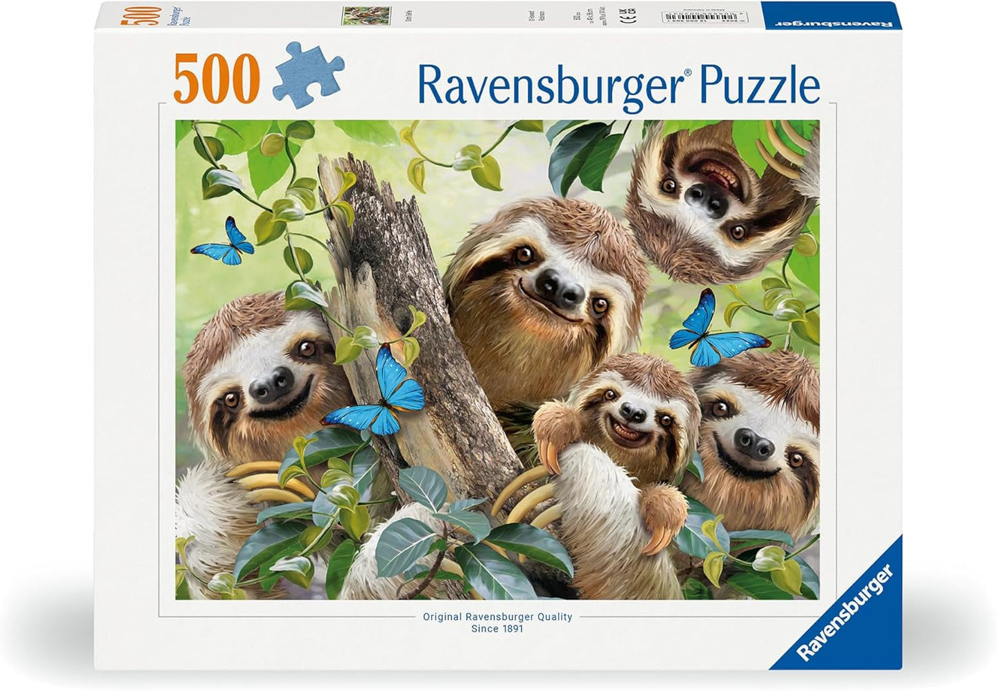 Ravensburger Puzzle 12000203 - Sloth Selfie - puzzle de 500 piezas para adultos y niños mayores de 10 años, puzzle con motivo de animales Puzzle Naty Shop