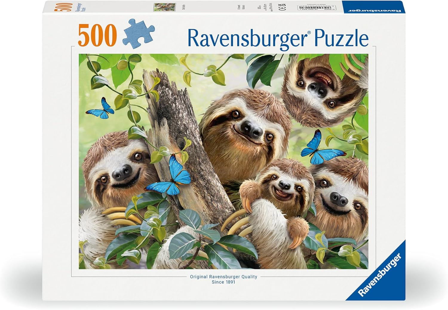 Ravensburger Puzzle 12000203 - Sloth Selfie - puzzle de 500 piezas para adultos y niños mayores de 10 años, puzzle con motivo de animales Puzzle Naty Shop