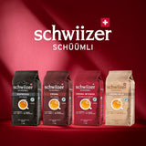 Schwiizer Schüümli Intenso, granos de café Arábica/Robusta, con mucho cuerpo e intenso, ideal para cafeteras espresso automáticas, concentración 4/5, tueste medio, Rainforest Alliance, 1kg