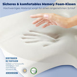SAHEYER almohada ortopédica almohada para el cuello almohada para la cabeza, almohada ergonómica para el cuello almohada para dormir de lado 60 X 40 X 13/11 cm almohada viscoelástica para dormir de lado, espalda y estómago Almohadas ortopédicas cervicales Naty Shop
