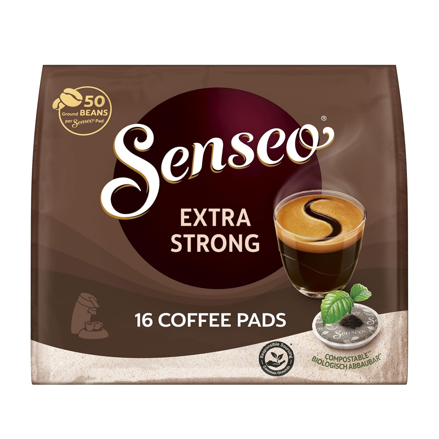 Senseo Pads extra fuertes, 5 x 16 Getränke, 80 Kaffeepads