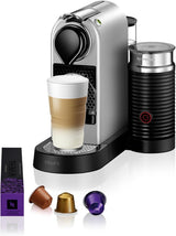 Cafetera espresso con cápsulas Nespresso XN761B Citiz&Milk | Modo de espera automático | 1260 vatios | Capacidad del depósito de agua: 1 l | Presión de la bomba: 19 bares | Plata