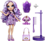 Muñeca Rainbow High Fashion con Slime y Mascota - Morado - Muñeca Glitter 28 cm con Slime Glitter, Mascota Mágica y Accesorios de Moda - Juguete para Niños - Ideal para 4-12 Años