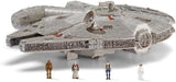 Star Wars Micro Galaxy Squadron SWJ0332 - Halcón Milenario 22,5cm Vehículo Oficial con Luces, Sonido y Figuras Figuras de Acción Naty Shop Single
