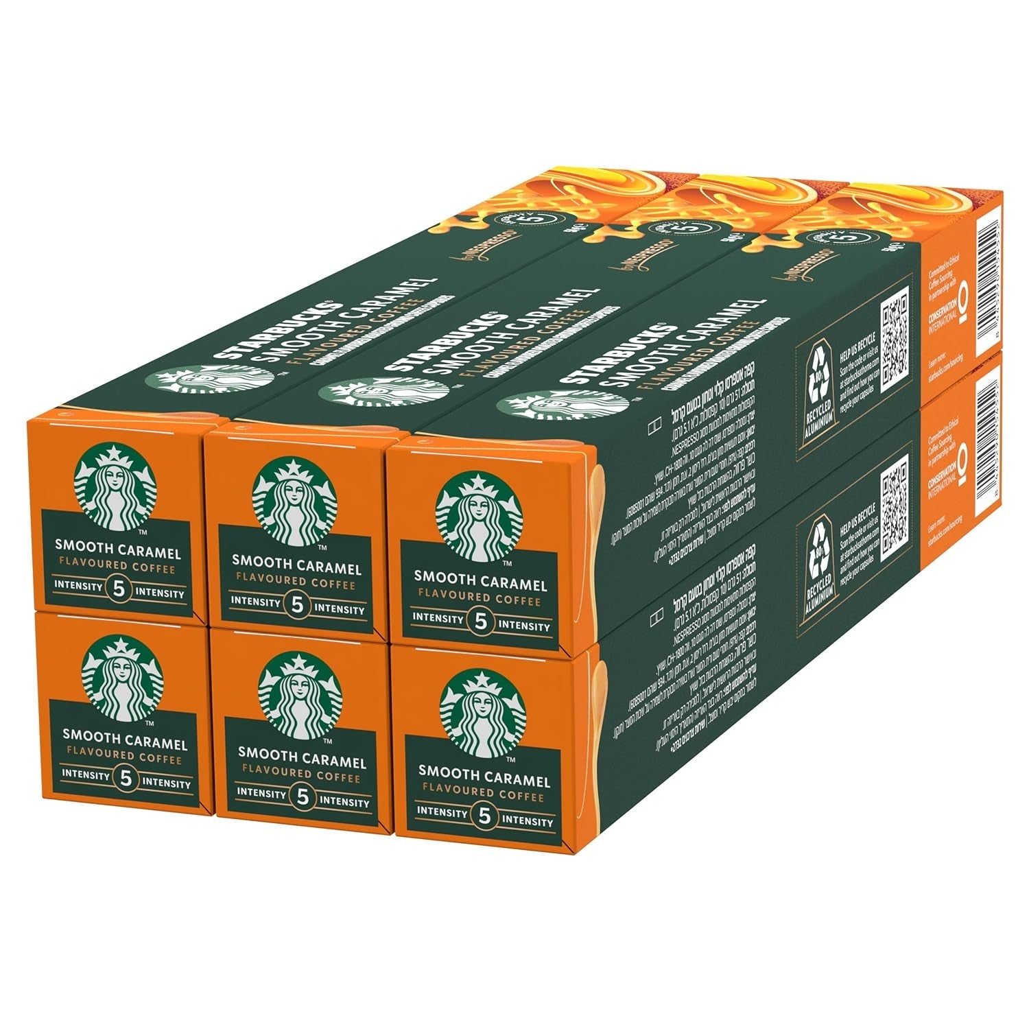 STARBUCKS de Nespresso, Helle Röstung, Karamell Aromatischen Kaffeekapseln 6 x 10 (60 Kapseln)