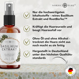 Tratamiento capilar con extracto de albahaca de Nordic Pure | Para el cuidado del cabello fino, seco y frágil | Puede prevenir la caída del cabello 100ml Naty Shop cuidado del cabello