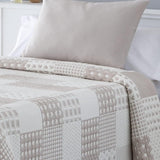 VIALMAN Colcha Bouti Ligera Colcha Sofia 21, Algodón Poliéster, Beige, Cama 150: 250 X 270 Cm Camas y Mantas Besuche den VIALMAN-Store