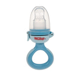 Nuby Alimentador de frutas de silicona Nibbler - Alimentador de frutas para bebés de 6 meses y niños pequeños - Anillo de dentición para frutas, verduras y purés - Sin BPA - Rosa - 6+ meses