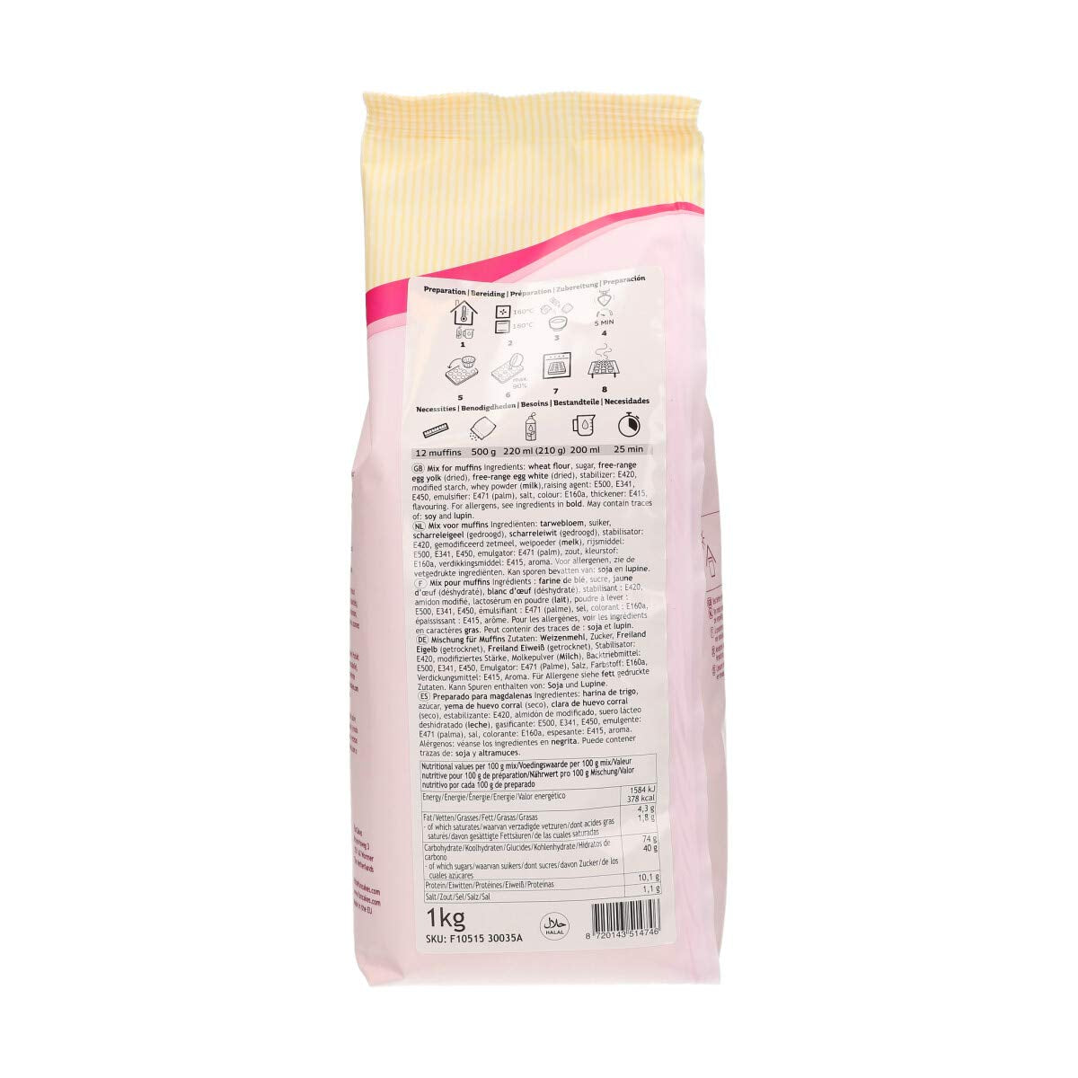 Funcakes Mix Para Muffins, Backen Sie Einfach Köstliche Muffins, Perfekte Amerikanische Muffins, Geeignet Für Die Herstellung Von Blaubeermuffins Oder Schokoladensplitter-Muffins, Halal., 1 Kg Naty Shop