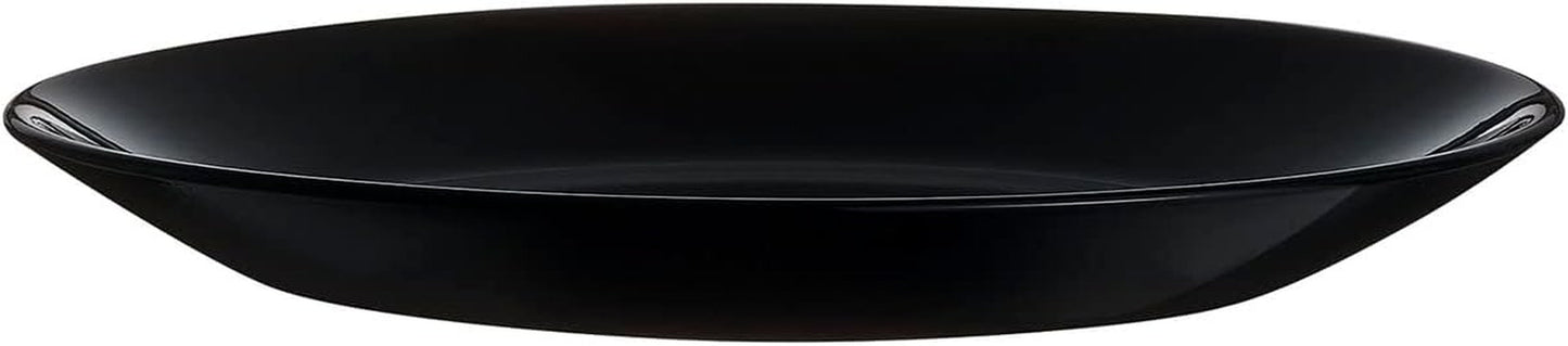 Vajilla Arcopal Zelie de cristal negro, 12 piezas, 4 puestos, negro