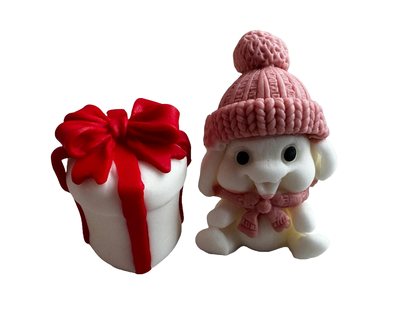 Set de 2 adornos comestibles de pasta de azúcar, Emoción de regalos, adornos para niñas de Pasta de Azúcar Naty Shop