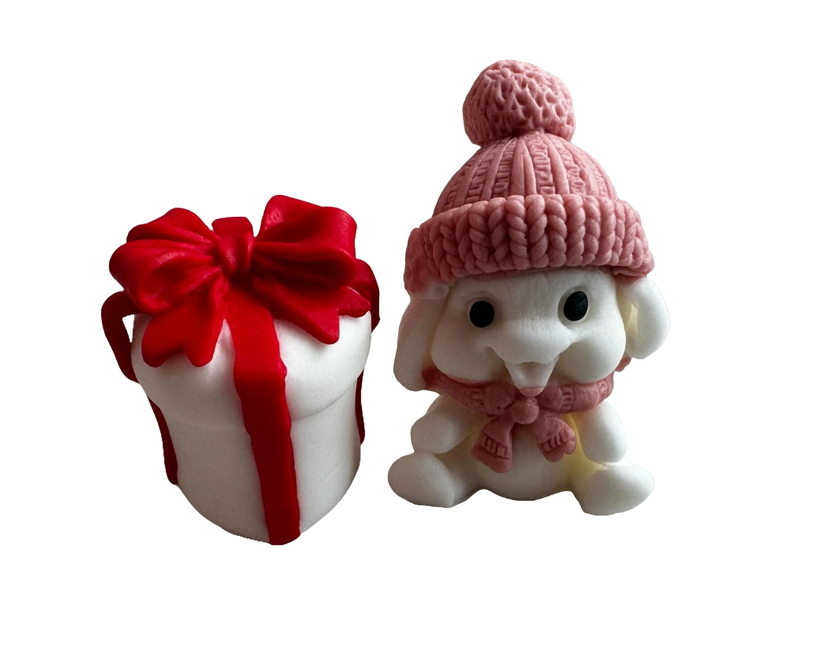 Set de 2 adornos comestibles de pasta de azúcar, Emoción de regalos, adornos para niñas de Pasta de Azúcar Naty Shop
