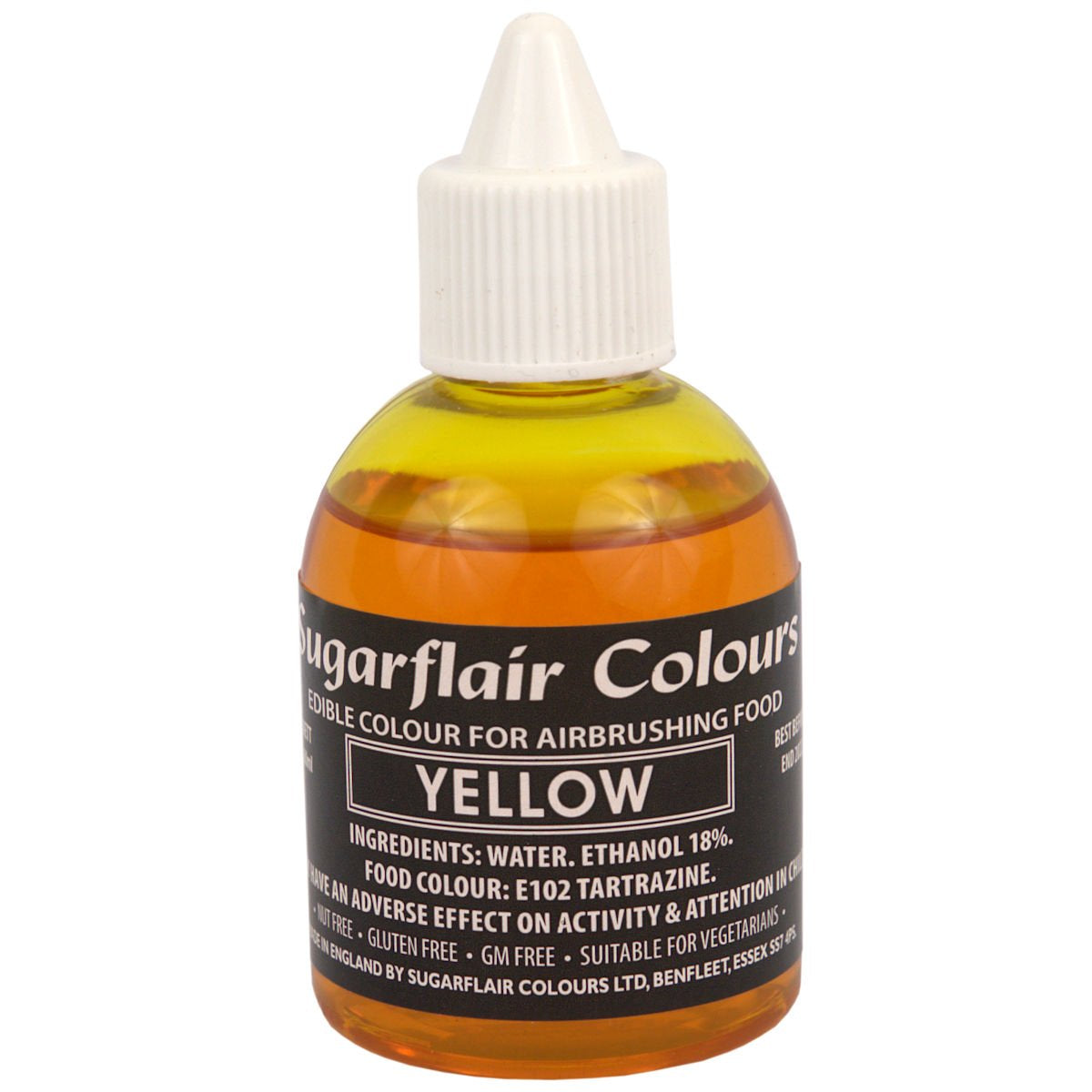 Sugarflair Colorante alimentario rojo intenso - Colorante alimentario líquido comestible, colorante con aerógrafo para pasteles, magdalenas, glaseado y decoraciones de pasteles - 60 ml