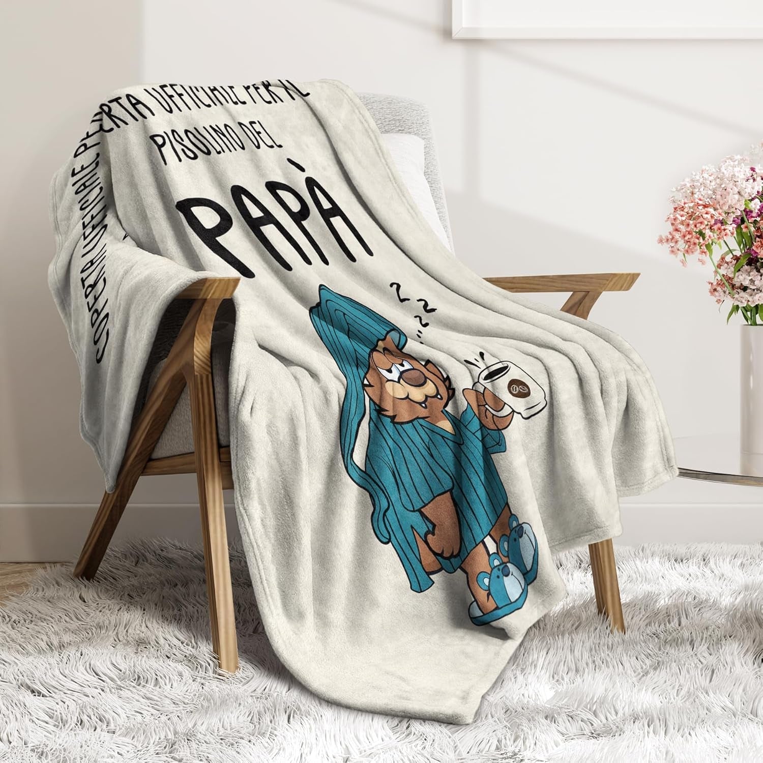 Regalo para papá Musaecoin, regalo de cumpleaños para papá, ideas de regalos para papá, regalos para papá, manta de franela de 50-60 pulgadas, regalo de Navidad para papá, regalo del día del padre Camas y mantas musaecoin