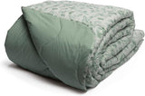 Mesita de noche Foppapedretti y edredón natural para cama doble 2P; hojas de arena, funda 100% algodón, Made in Italy Edredones y colchas Naty Shop Hoja de salvia 160 X 190 Cm