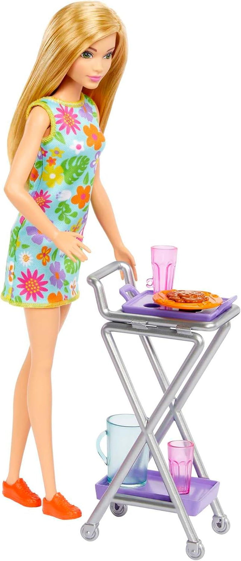 Barbie Doll Pantry Playset con más de 25 piezas de cocina y accesorios: perfecto para pequeños amantes de la comida y regalo para niños de 3 años en adelante, HJV38