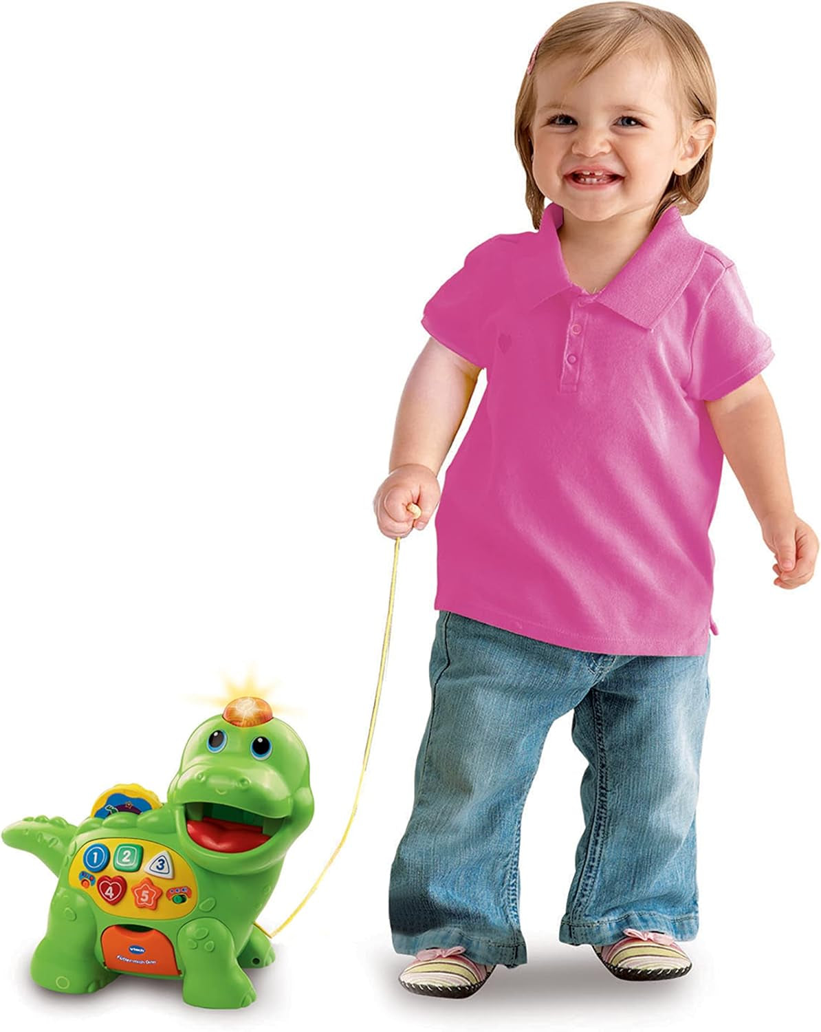Vtech Baby Feed Me Dino - Alimentando y Aprendiendo Dinosaurio Parlante con Canciones, Botones y Juego de Preguntas - De 12 a 36 Meses Juguetes Bebé Naty Shop