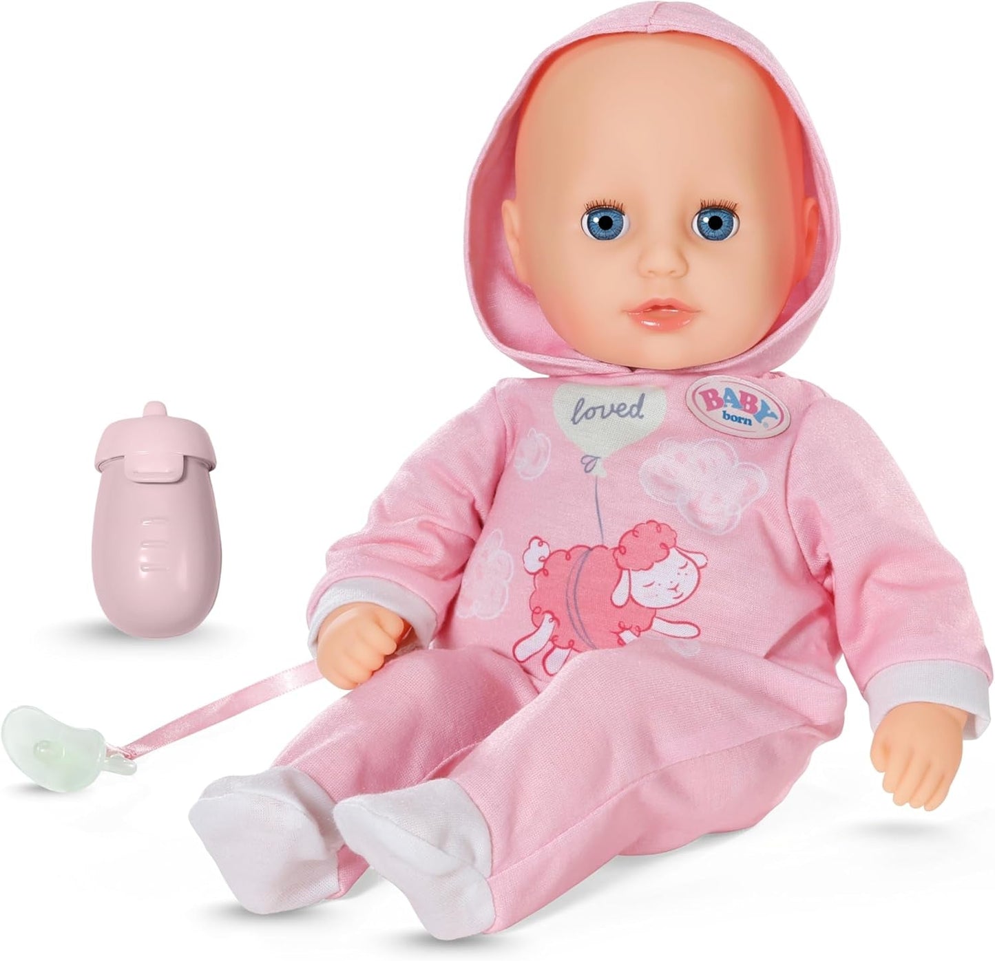 BABY Born Hannah Play with Me - Muñeca bebé con 5 funciones - Cuerpo de material blando incluidos accesorios - Muñeca de 36 cm - Funciona con pilas - Apto para niños a partir de 1 año