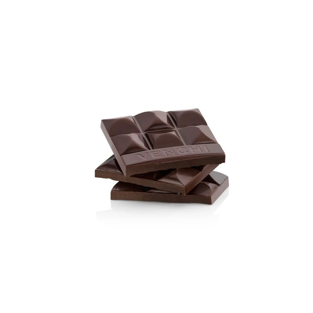 Venchi - Barra de chocolate 85%, 70g - Con crujientes granos de cacao tostados - Sin gluten - Vegano