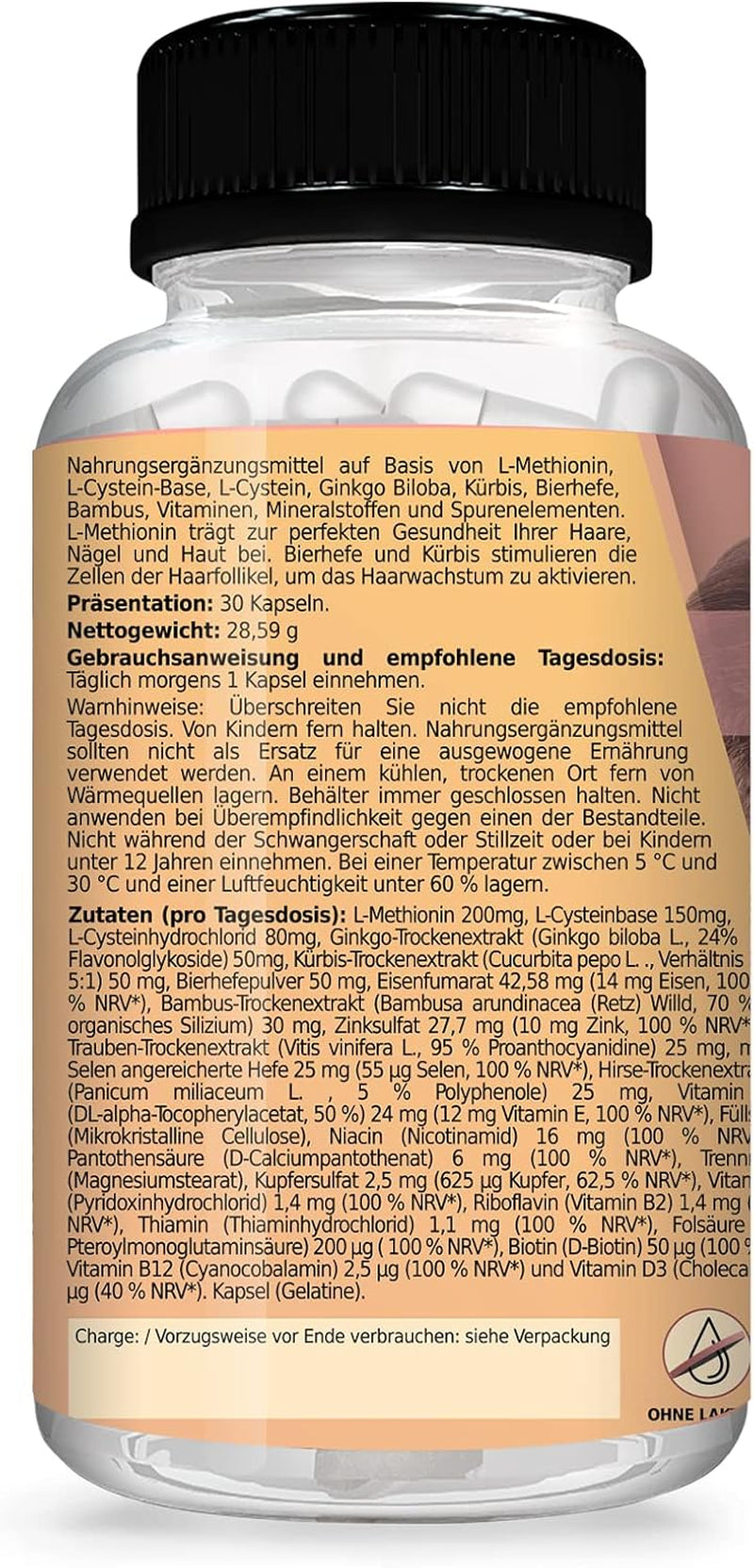 Healthy Fusion Haircomplex, eficaz contra la caída del cabello, 30 cápsulas Cuidado del cabello Naty Shop