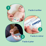 - Tamaño de pañal 4+ 9-20 kg – Ökologische Babywaidern – natürliche Babypflege, hypoallergen, ohne Parfüm und auslaufsicher – hermestellung in Frankreich – 126 pañales desechables – 1 mes