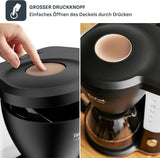 Tefal Cafetera espresso con filtro Includeo, Cafetera espresso extremadamente fácil de usar, Apta para diestros y zurdos, Apertura automática de la tapa, 1,25 L, 10 a 15 tazas, CM533811
