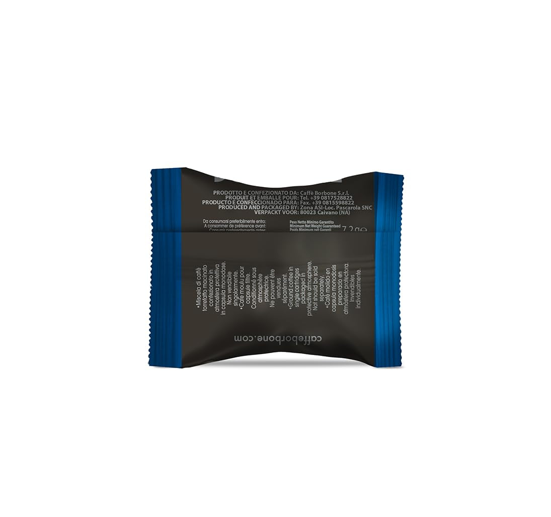Caffè Borbone Blue Kaffeemischung - 100 Kapseln - Compatible con Kaffeemaschinen der Marke Lavazza®* Espresso Point®*