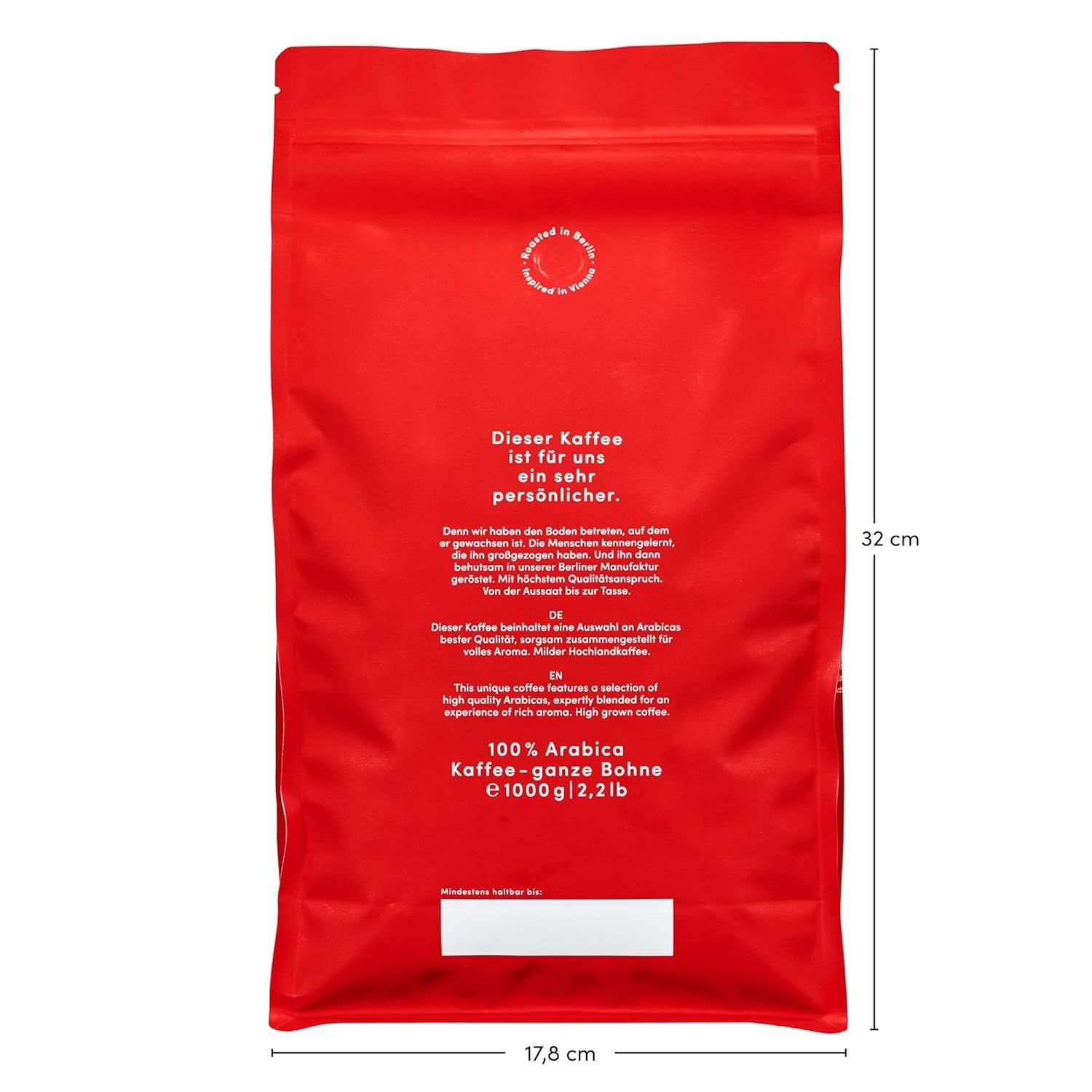 Espresso Bohnen - Wiener Kaffeehausmischung Espresso Blend - suave Röstung mit 100% Arábica aus 7 Herkunftsländern - frisch in Berlin geröstet - 1kg