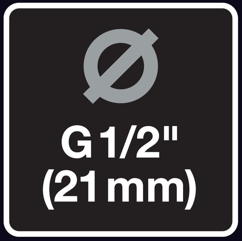 Conector de grifo Fiskars, para grifos, Ø 21 mm (G 1/2"), FiberComp, Tamaño universal, 10 g, Negro/Naranja, 1027053