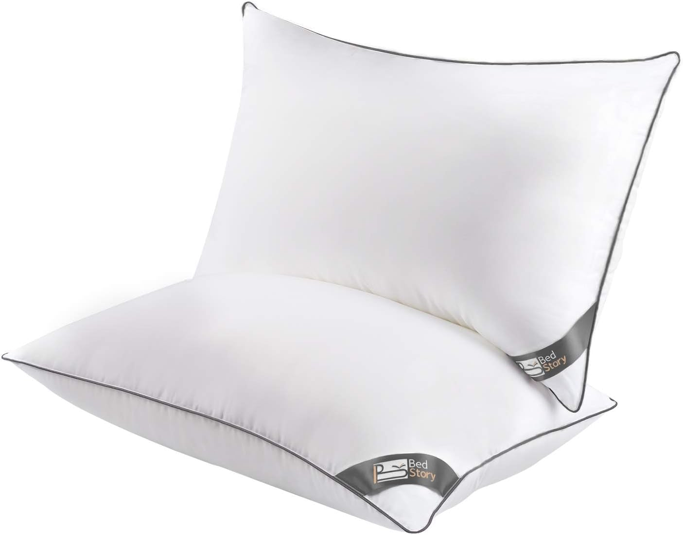 Almohada Bedstory, 50 X 70 Cm, 2 Piezas, Resistente A Las Mordeduras, Respira El Sudor, Hipoalergénica, Relleno: 100% Fibra De Poliéster, Ultra Cómoda Y Suave Comodidad Y Excelente Soporte Naty Shop Standard Pillows Default Title