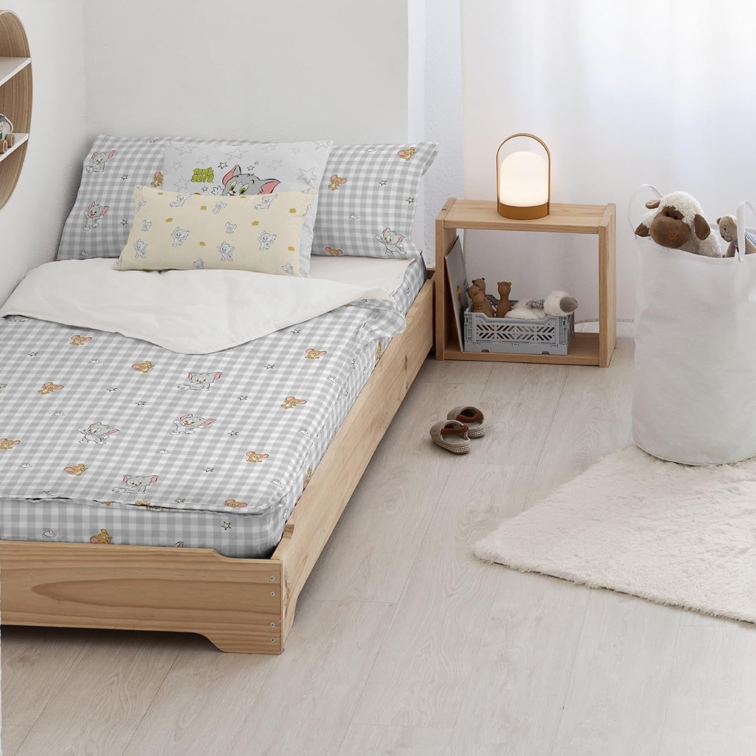 Aún No Colcha 100% algodón, modelo Tom Jerry Vichy, para camas de 90 cm de ancho (90 X 200 cm) Edredones y colchas Naty Shop Tom Jerry Vichy Completa