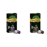 Jacobs Kapseln Lungo Intenso, Intensität 8 & Kapseln Espresso Intenso, Intensität 10,100 Cafeteras compatibles con Nespresso®*, paquete de 10, 10 x 10 unidades