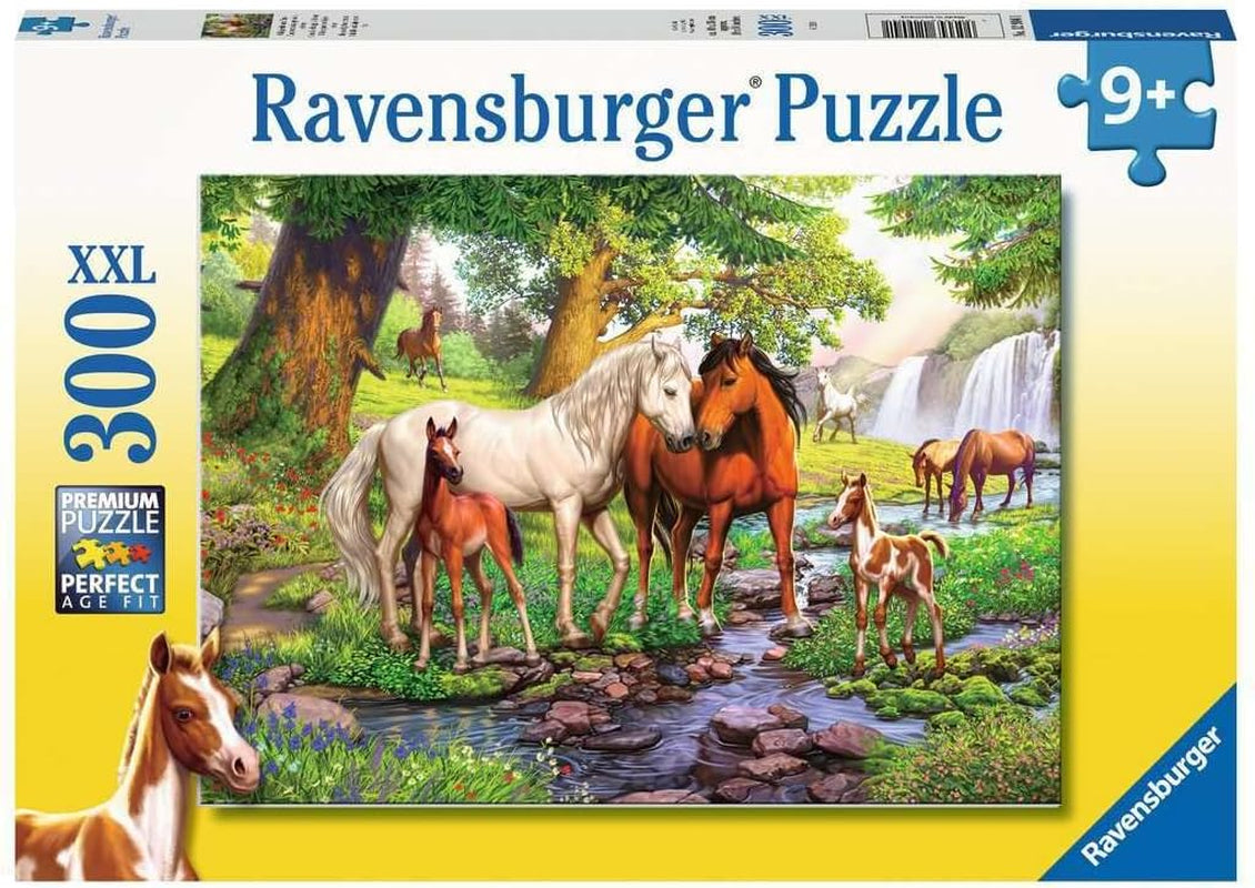 Ravensburger Puzzle para niños - 12904 Caballos salvajes junto al río - Puzzle de caballos de 300 piezas para niños mayores de 9 años en formato XXL Puzzle Naty Shop Default Title