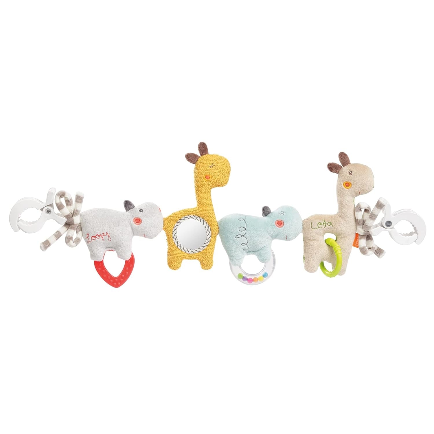 Fehn Baby Mobile Chain Panda Baby Mobile - cadena de móvil para bebé con lindas figuras - juguete colgante flexible para bebé - cochecito de juguete para bebés y niños pequeños a partir de 0 meses Baby Toys Naty Shop Loopy Lotta