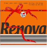Servilletas de papel Renova, etiqueta roja naranja - 70 servilletas